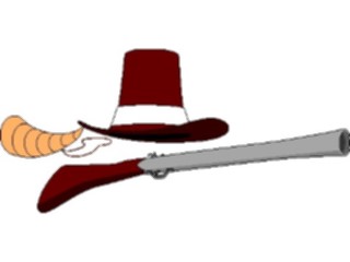 Sticker Custom Preview Image #075288 Holidays Thanksgiving Pilgrim Hat Rifle