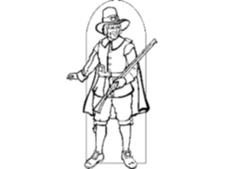 Sticker Custom Preview Image #075293 Holidays Thanksgiving Pilgrim Man1