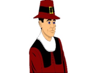 Sticker Custom Preview Image #075294 Holidays Thanksgiving Pilgrim Man2