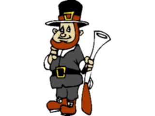 Sticker Custom Preview Image #075295 Holidays Thanksgiving Pilgrim Man3