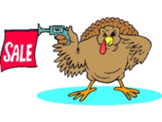 Sticker Custom Preview Image #075395 Holidays Thanksgiving Turkey Sale