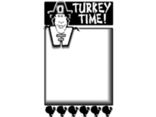 Sticker Custom Preview Image #075396 Holidays Thanksgiving Turkey Time Frame