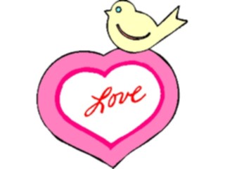 Sticker Custom Preview Image #075402 Holidays Valentines Day Heart Bird