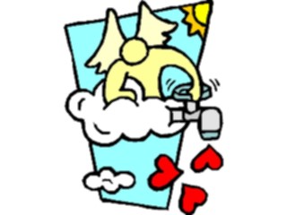 Sticker Custom Preview Image #075410 Holidays Valentines Day Angel Dropping Hearts1