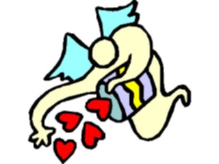 Sticker Custom Preview Image #075411 Holidays Valentines Day Angel Dropping Hearts2