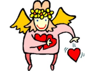 Sticker Custom Preview Image #075412 Holidays Valentines Day Angel Dropping Hearts3