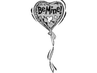 Sticker Custom Preview Image #075488 Holidays Valentines Day Balloon Be Mine