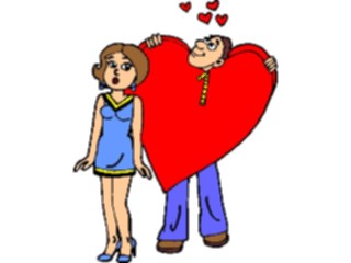 Sticker Custom Preview Image #075549 Holidays Valentines Day Costume Giant Heart