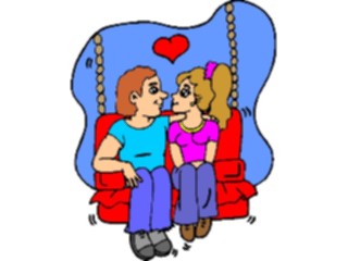 Sticker Custom Preview Image #075579 Holidays Valentines Day Coupleon Swing