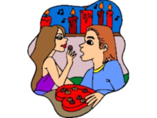 Sticker Custom Preview Image #075587 Holidays Valentines Day Couplewith Chocolate