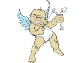 Sticker Custom Preview Image #075666 Holidays Valentines Day Cupid Smoking