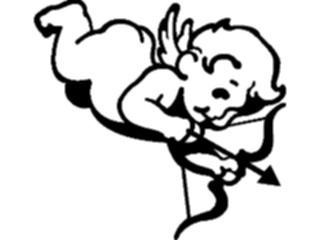 Sticker Custom Preview Image #075669 Holidays Valentines Day Cupidwith Bow3