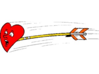 Sticker Custom Preview Image #075679 Holidays Valentines Day Cupids Arrow Flying
