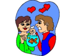 Sticker Custom Preview Image #075703 Holidays Valentines Day Gift Goldfish
