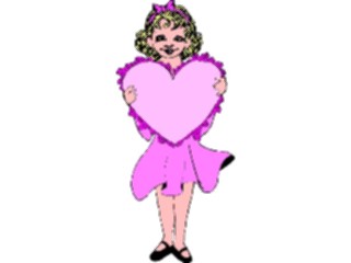Sticker Custom Preview Image #075705 Holidays Valentines Day Girl Heart1