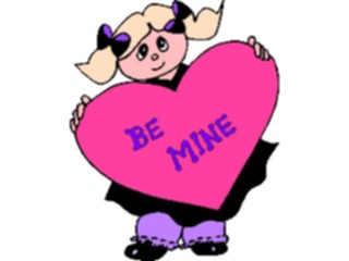 Sticker Custom Preview Image #075709 Holidays Valentines Day Girl Heart Be Mine