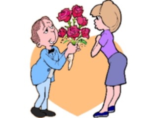 Sticker Custom Preview Image #075710 Holidays Valentines Day Giving Roses