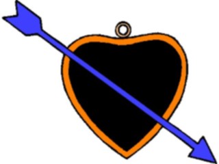 Sticker Custom Preview Image #075821 Holidays Valentines Day Heart Arrow Pendant