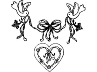 Sticker Custom Preview Image #075826 Holidays Valentines Day Heart Birds Design