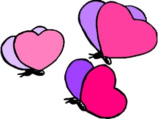 Sticker Custom Preview Image #075850 Holidays Valentines Day Heart Butterflies