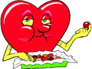 Sticker Custom Preview Image #075879 Holidays Valentines Day Heart Eating Candy
