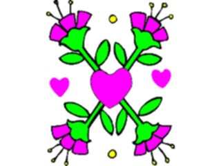 Sticker Custom Preview Image #075885 Holidays Valentines Day Heart Flower Design5