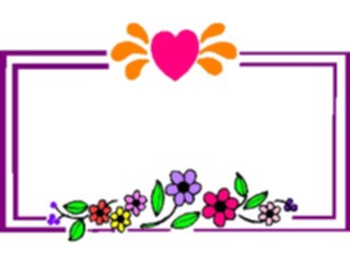 Sticker Custom Preview Image #075886 Holidays Valentines Day Heart Flower Frame