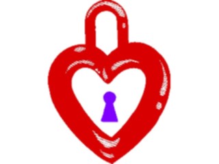 Sticker Custom Preview Image #075909 Holidays Valentines Day Heart Lock