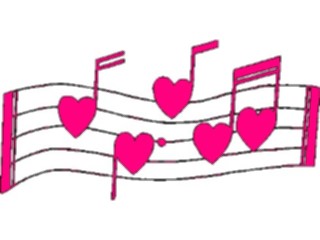 Sticker Custom Preview Image #075912 Holidays Valentines Day Heart Musical Notes