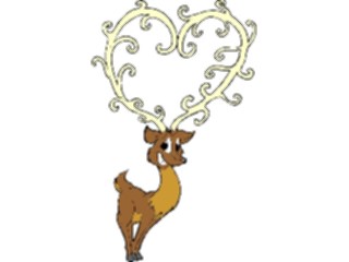 Sticker Custom Preview Image #075921 Holidays Valentines Day Heart Reindeer