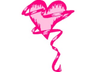 Sticker Custom Preview Image #075922 Holidays Valentines Day Heart Ribbon1