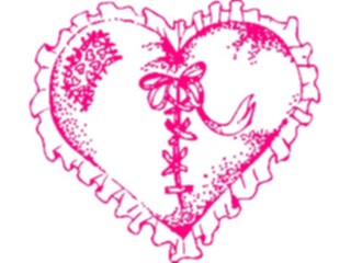 Sticker Custom Preview Image #075931 Holidays Valentines Day Heart Sewn