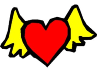 Sticker Custom Preview Image #075944 Holidays Valentines Day Heartwith Wings3