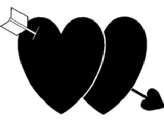 Sticker Custom Preview Image #075996 Holidays Valentines Day Hearts Arrow Black1