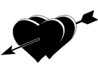 Sticker Custom Preview Image #075997 Holidays Valentines Day Hearts Arrow Black2