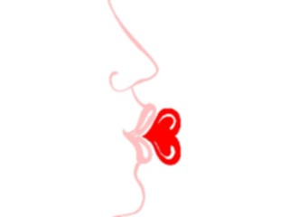 Sticker Custom Preview Image #076050 Holidays Valentines Day Lips Pucker