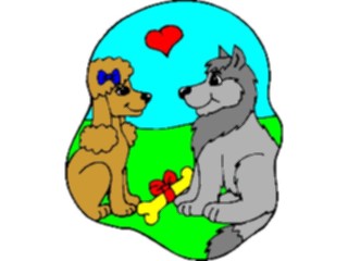 Sticker Custom Preview Image #076073 Holidays Valentines Day Lovers Dogs