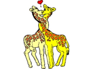 Sticker Custom Preview Image #076075 Holidays Valentines Day Lovers Giraffes