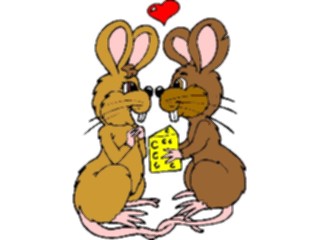 Sticker Custom Preview Image #076076 Holidays Valentines Day Lovers Mice