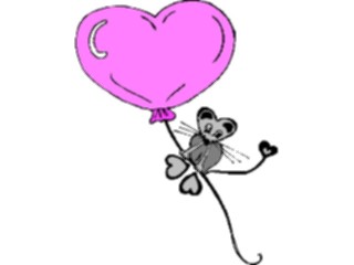 Sticker Custom Preview Image #076100 Holidays Valentines Day Mouse Balloon