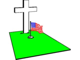 Sticker Custom Preview Image #076180 Holidays Veterans Memorial Day Cross Flag1