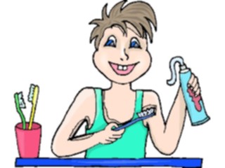 Sticker Custom Preview Image #076324 Household Bathroom Brushing Teeth7