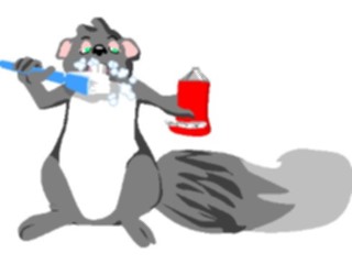 Sticker Custom Preview Image #076326 Household Bathroom Brushing Teeth Squirrel