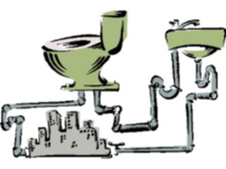 Sticker Custom Preview Image #076354 Household Bathroom Plumbing System