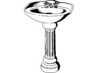 Sticker Custom Preview Image #076457 Household Bathroom Sink Pedestal2