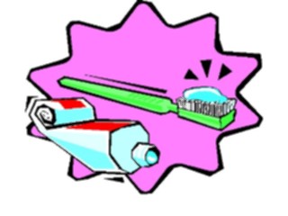 Sticker Custom Preview Image #076536 Household Bathroom Toothbrush Paste1