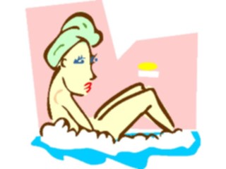 Sticker Custom Preview Image #076576 Household Bathroom Woman Bathing1