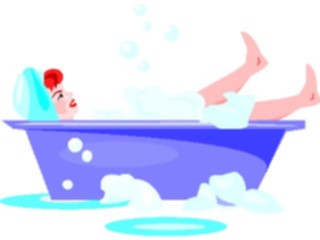 Sticker Custom Preview Image #076577 Household Bathroom Woman Bathing2