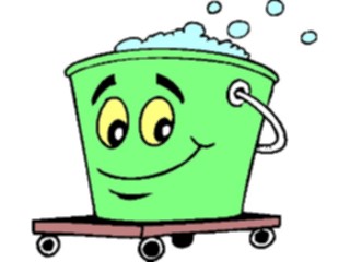 Sticker Custom Preview Image #076710 Household Cleaning Bucket Cartoon