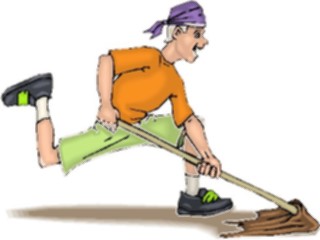Sticker Custom Preview Image #076751 Household Cleaning Mopping Floor